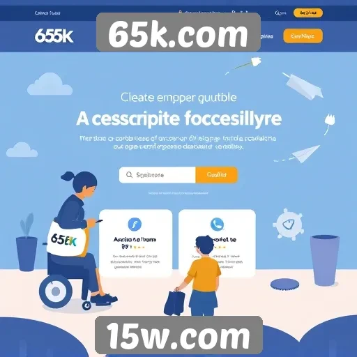 Acessibilidade e interface do usuário no 65k.com